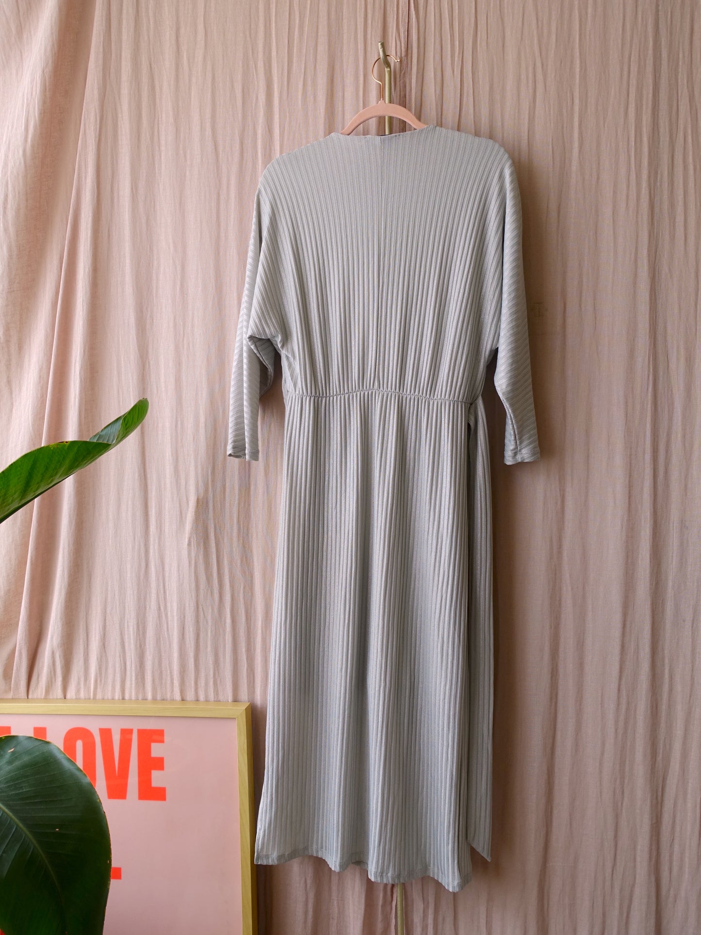 Sissy-Boy rib midi dress Jiva silver grey