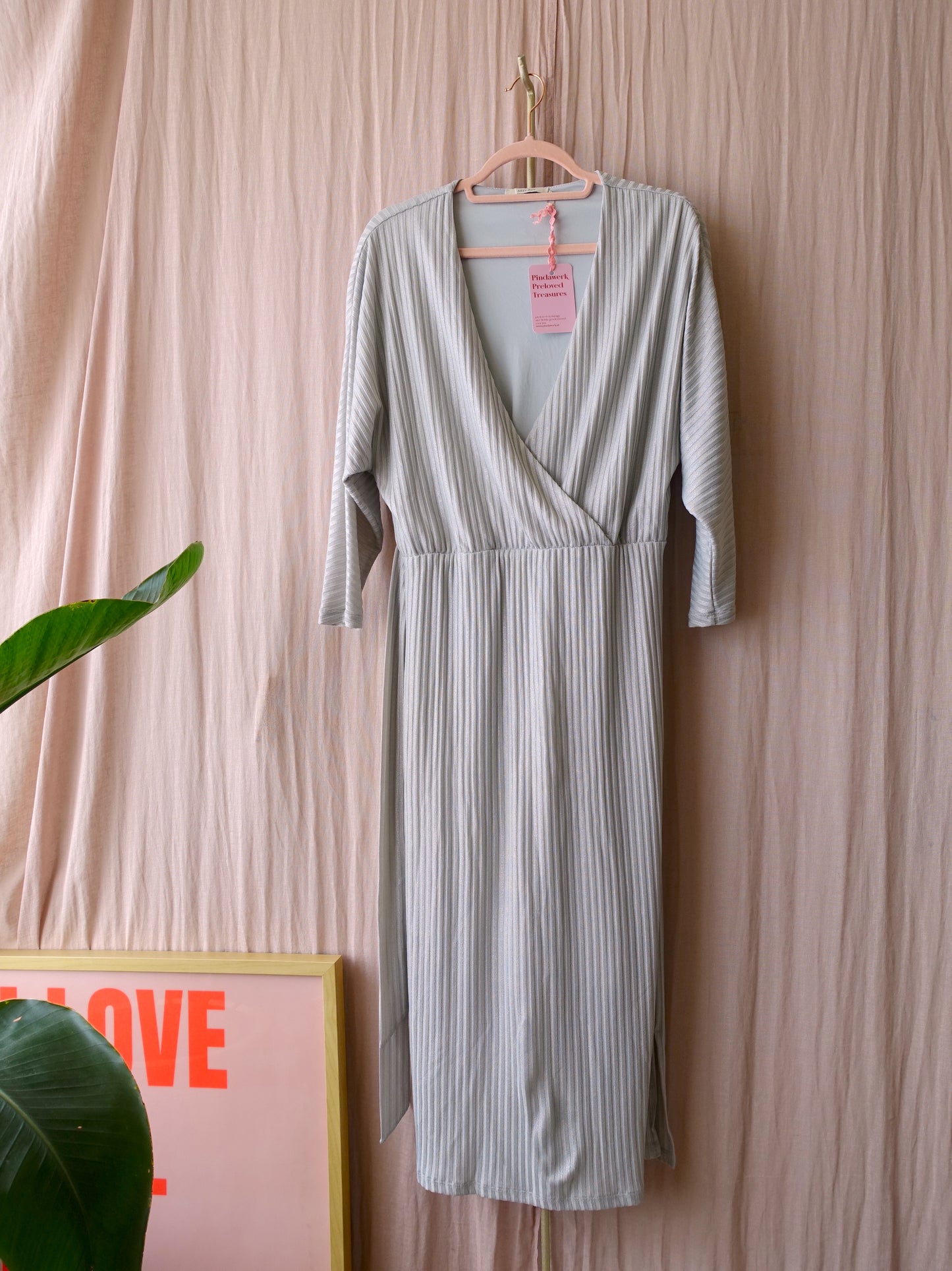 Sissy-Boy rib midi dress Jiva silver grey