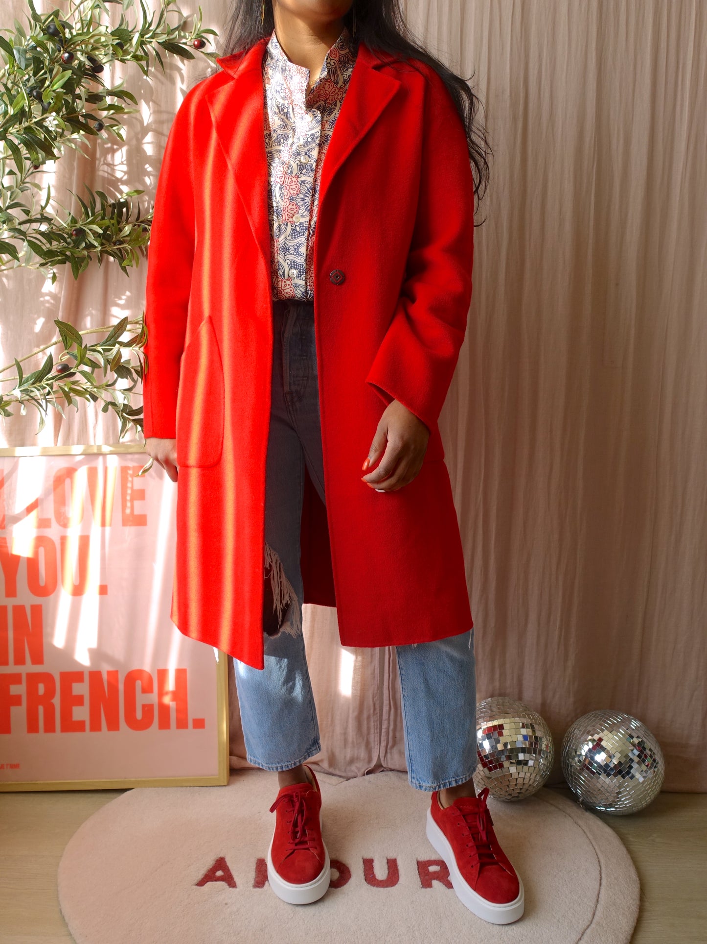 Sissy-Boy woolmix inbetween coat classic red