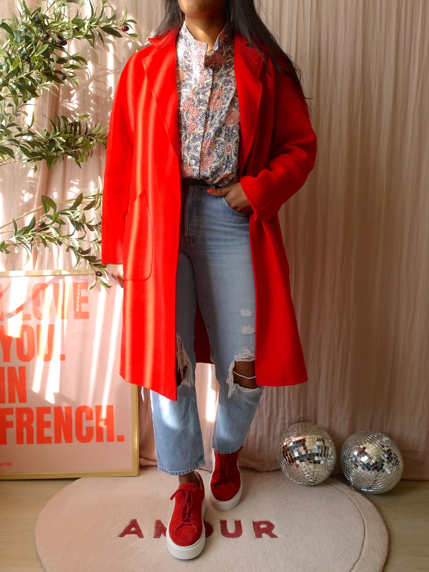 Sissy-Boy woolmix inbetween coat classic red