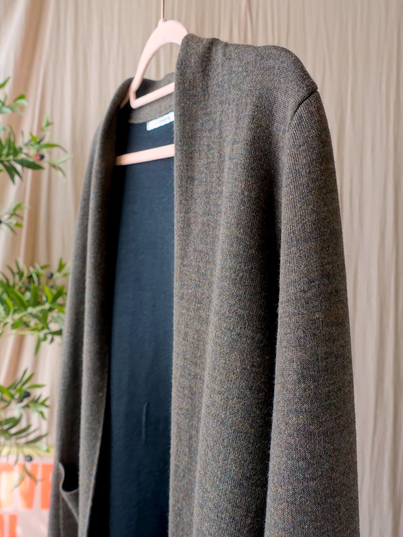 Sibin Linnebjerg merino cardigan dark coffee