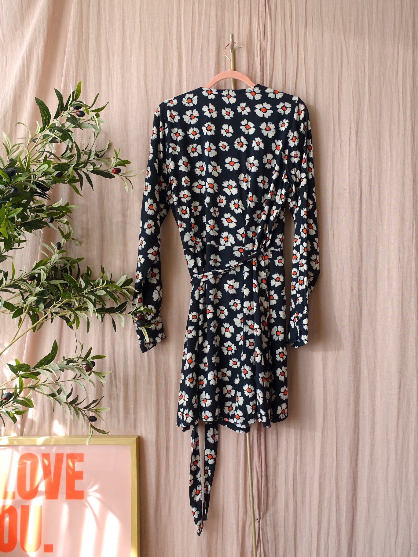 Stieglitz viscose wrap over daisy jurk