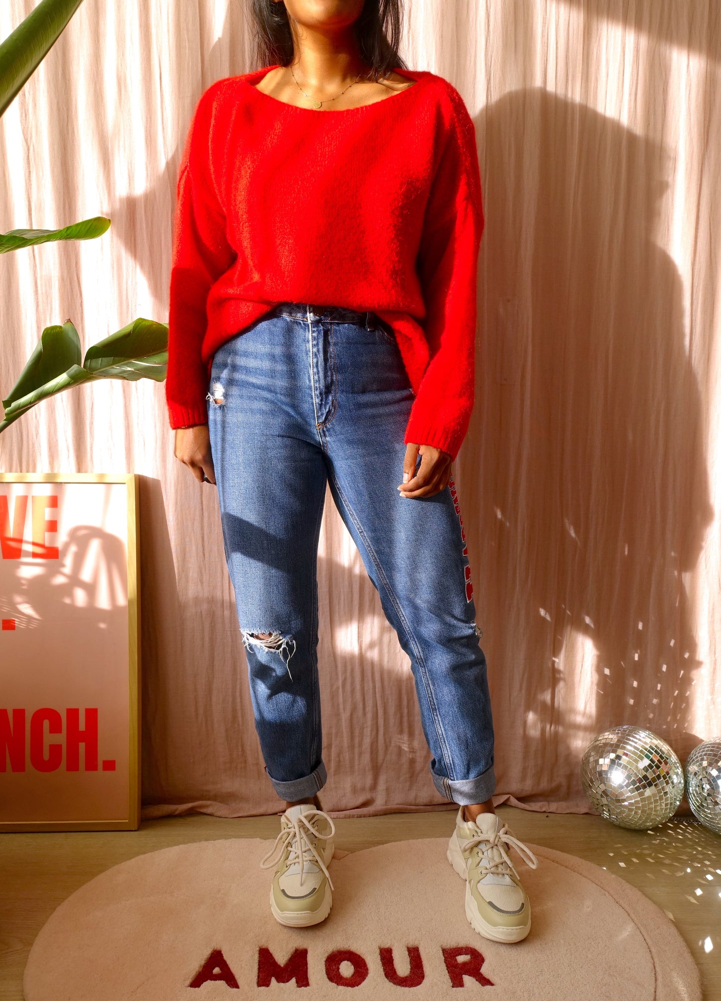 Sandro high rise distressed happening jeans