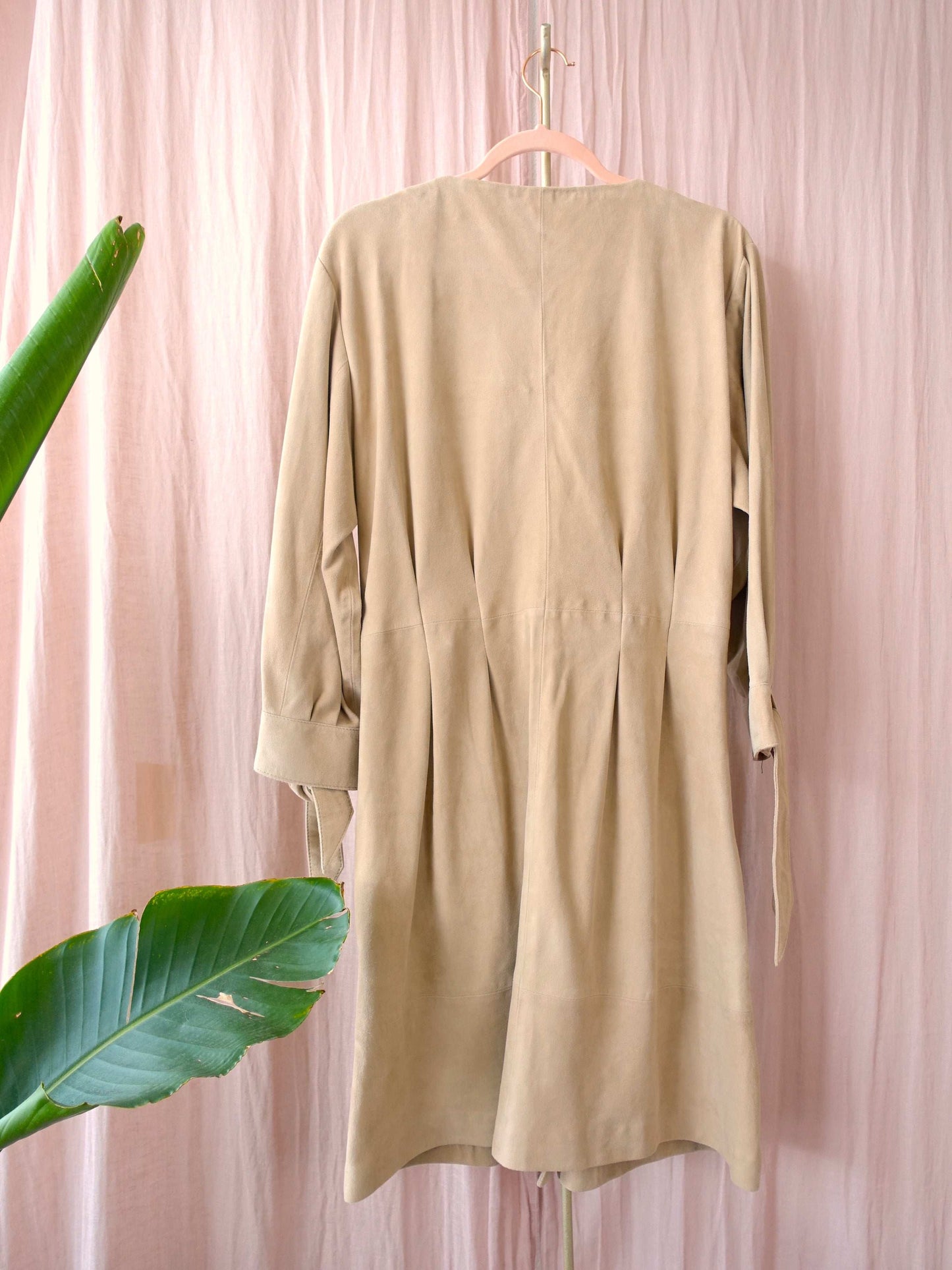 Studio AR goat leather dress beige