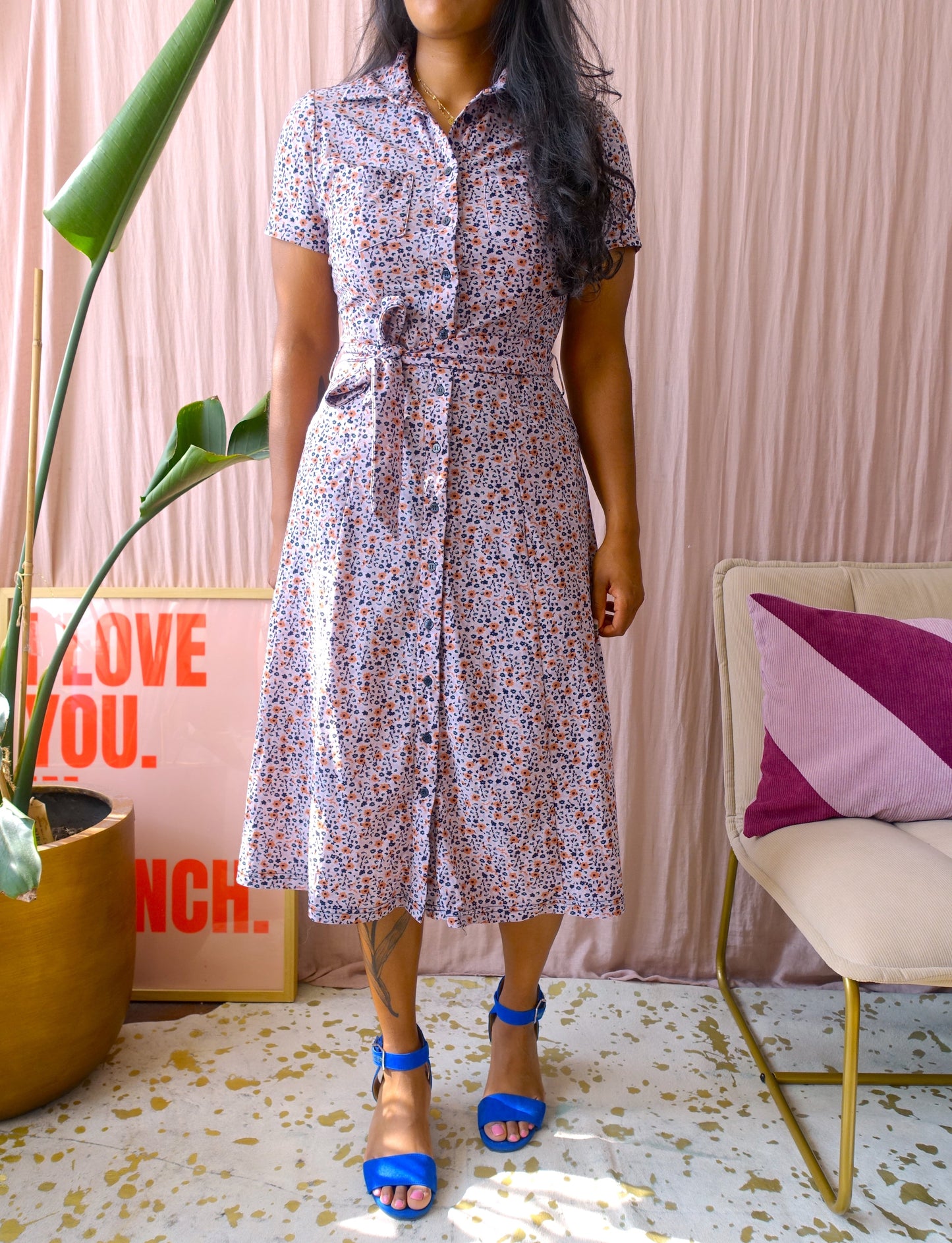 Studio Anneloes a-line travelstof jurk lilac hint