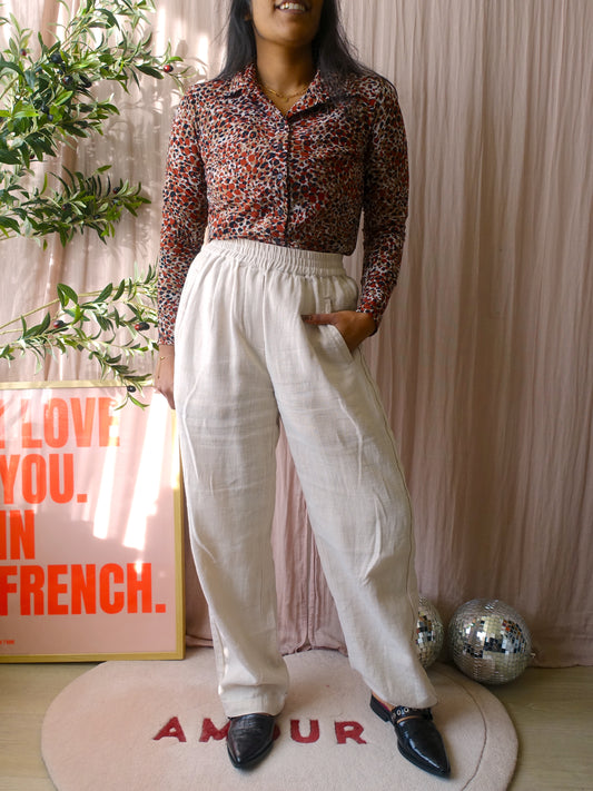 JC Sophie ramie high waist wide leg natural