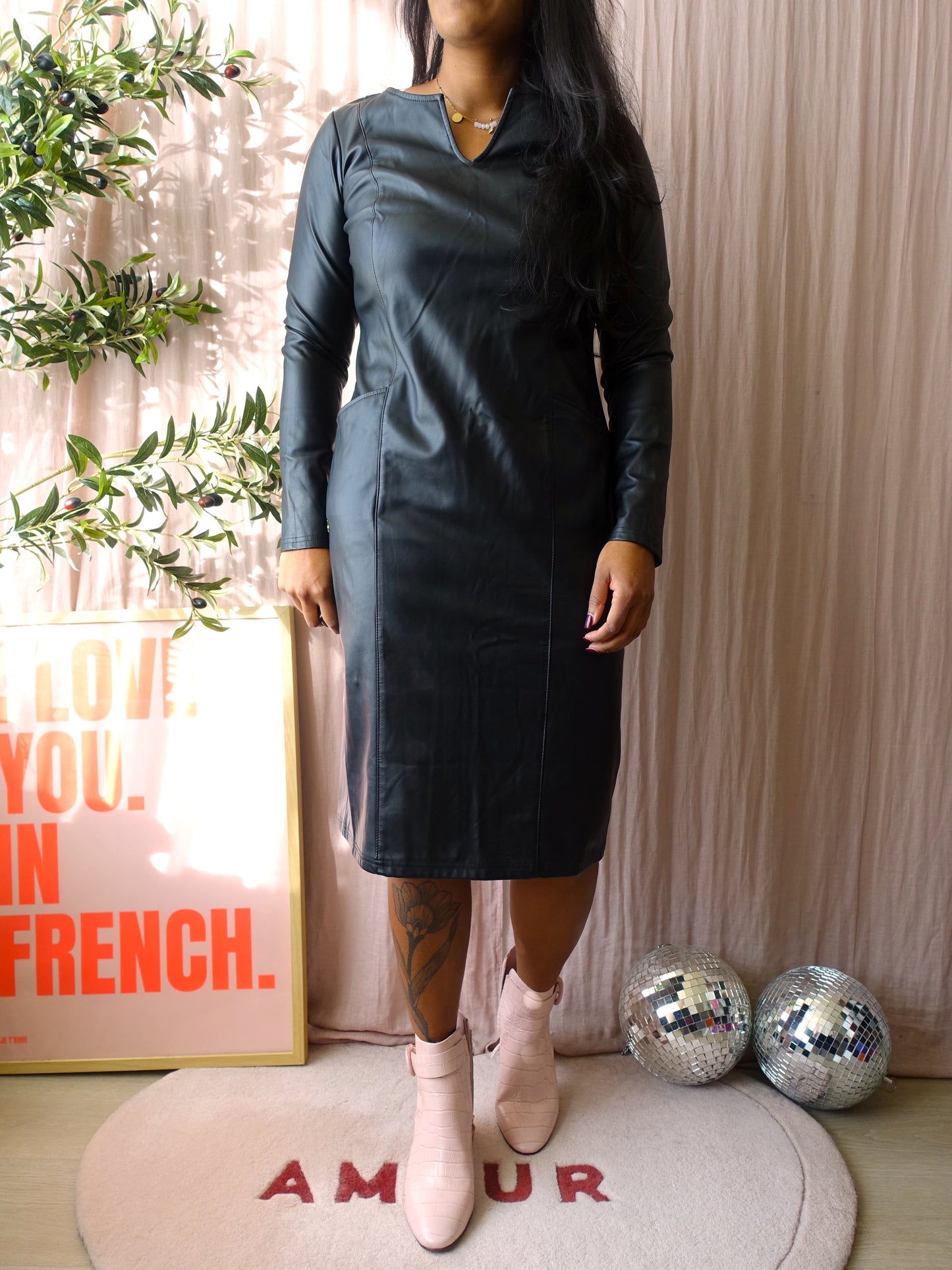 Studio Anneloes vegan leather jurk