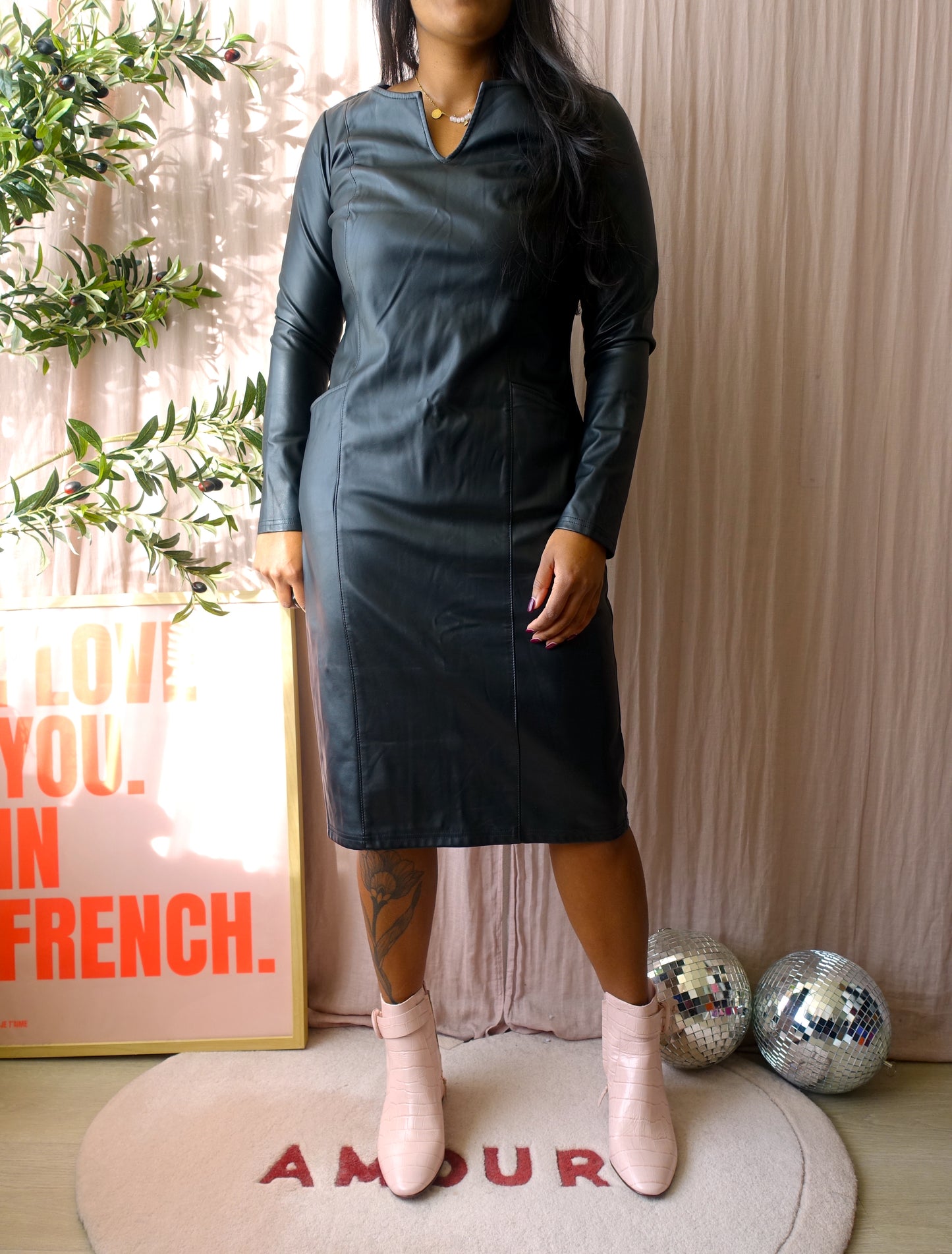 Studio Anneloes vegan leather jurk