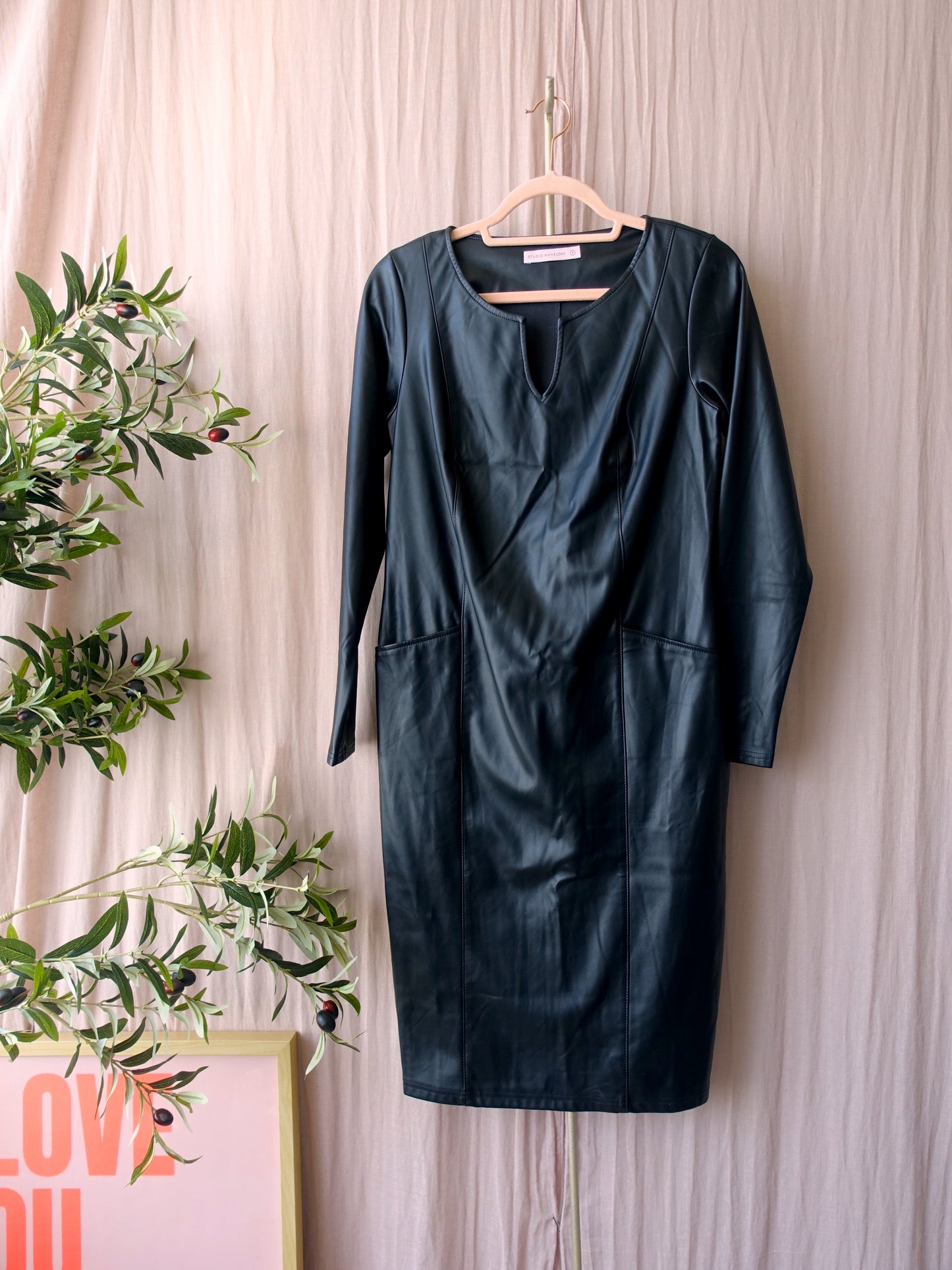 Studio Anneloes vegan leather jurk