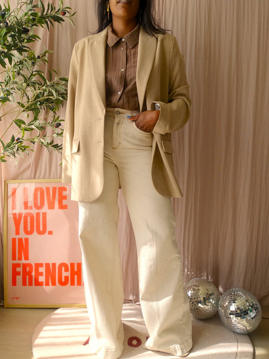 Summum Woman powersuit blazer beige sand