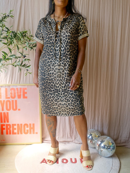 Summum Woman cotton leopard jurk