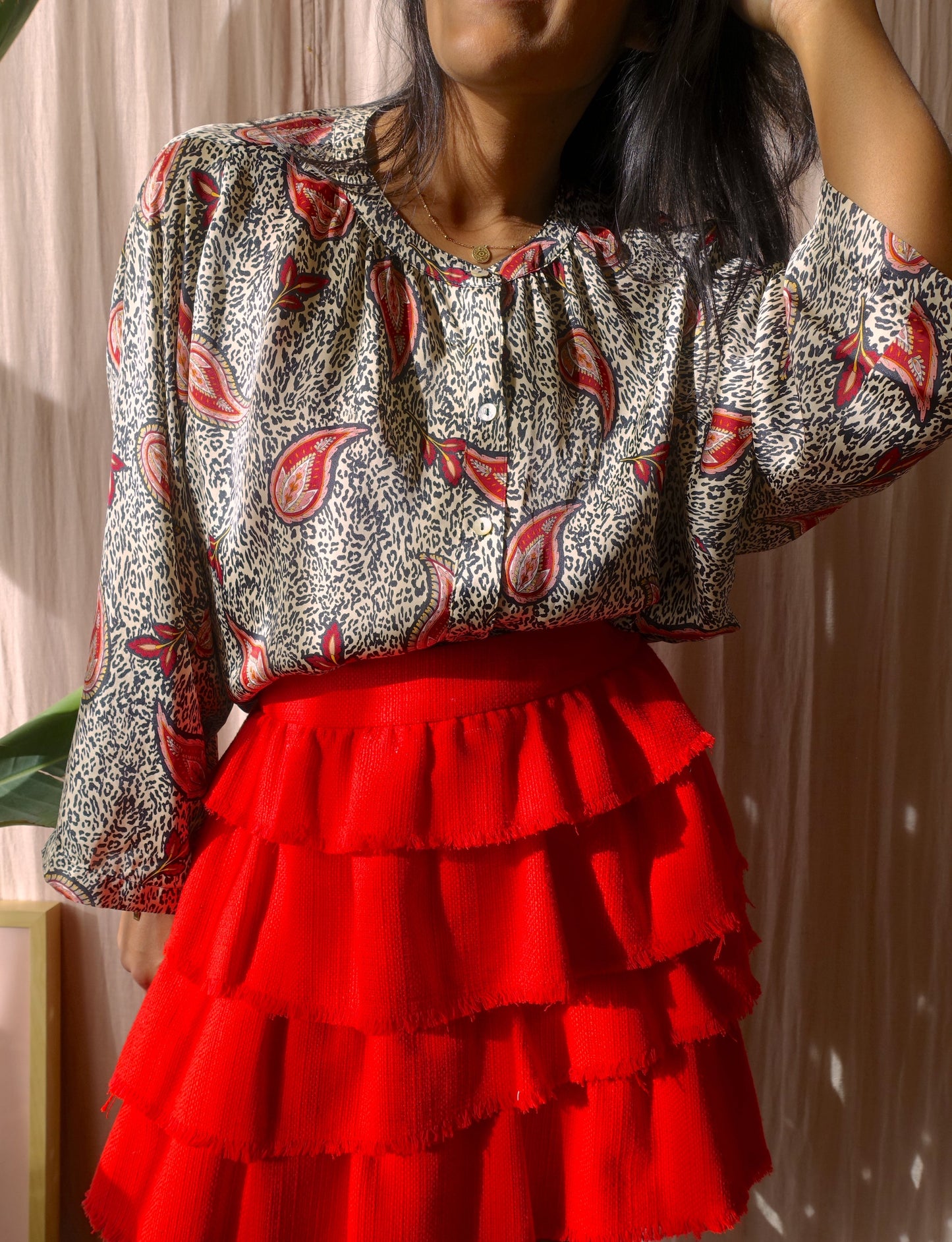 Summum woman satin paisley top