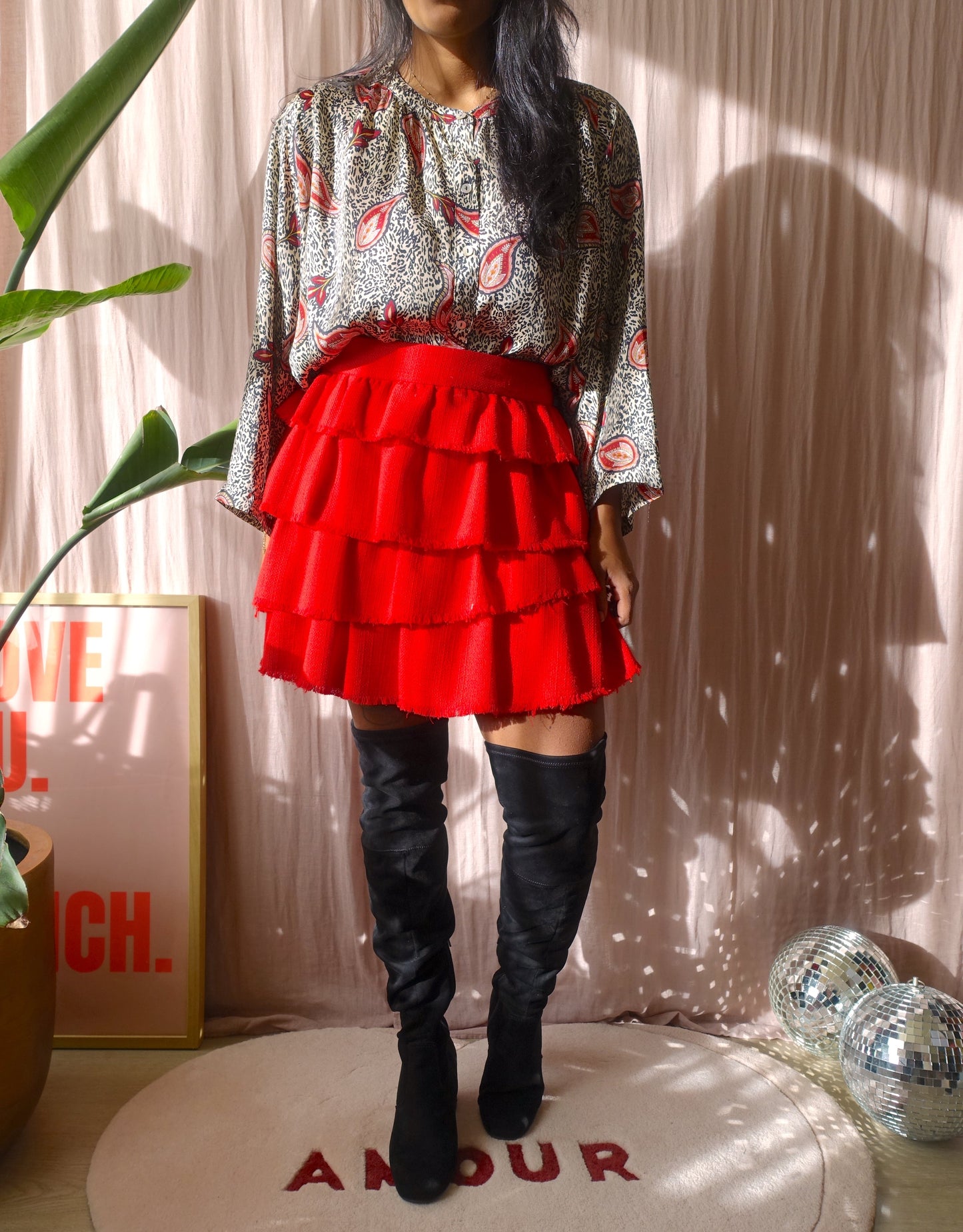 Summum woman satin paisley top