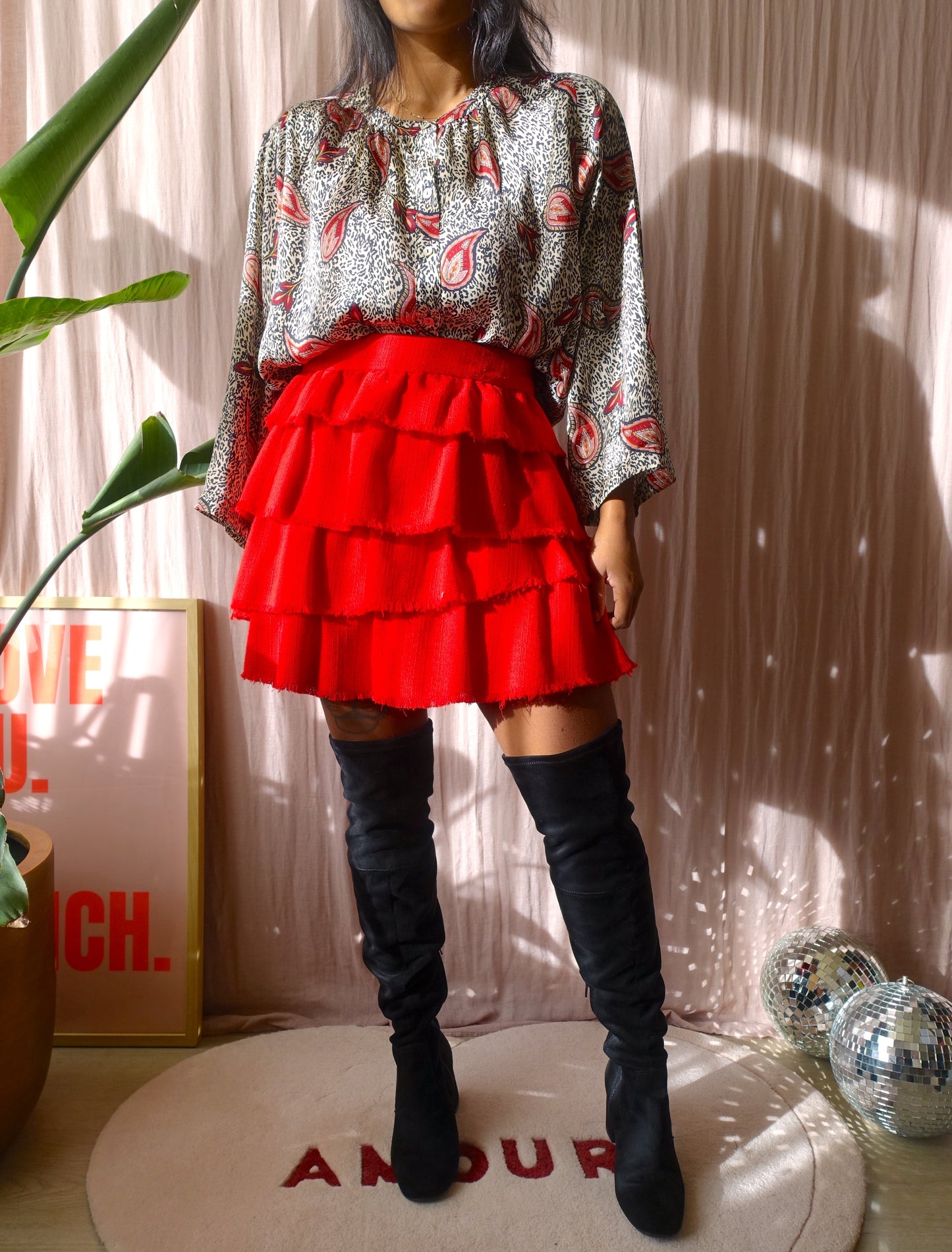 Summum woman satin paisley top