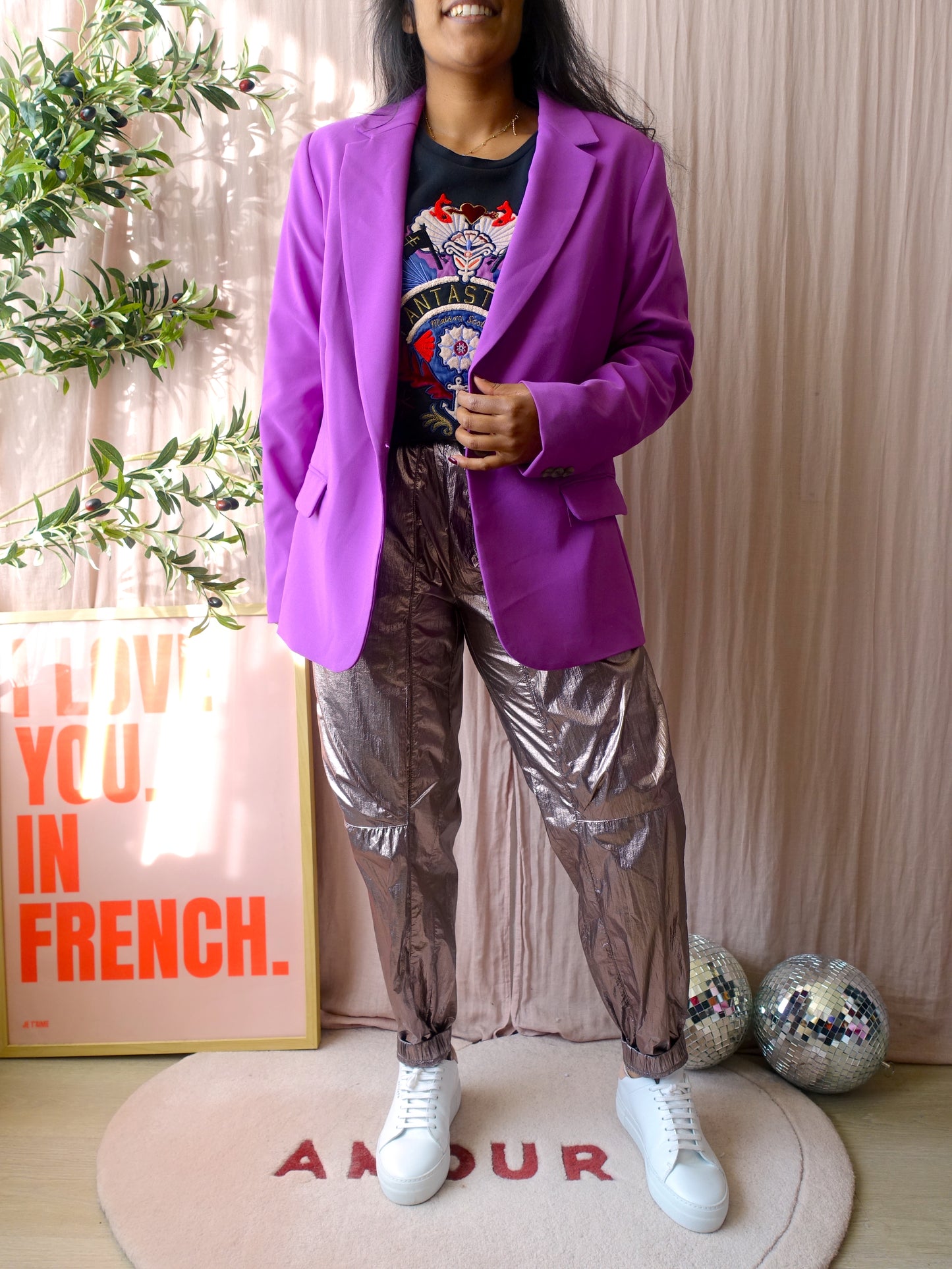 MS classy blazer thistle purple
