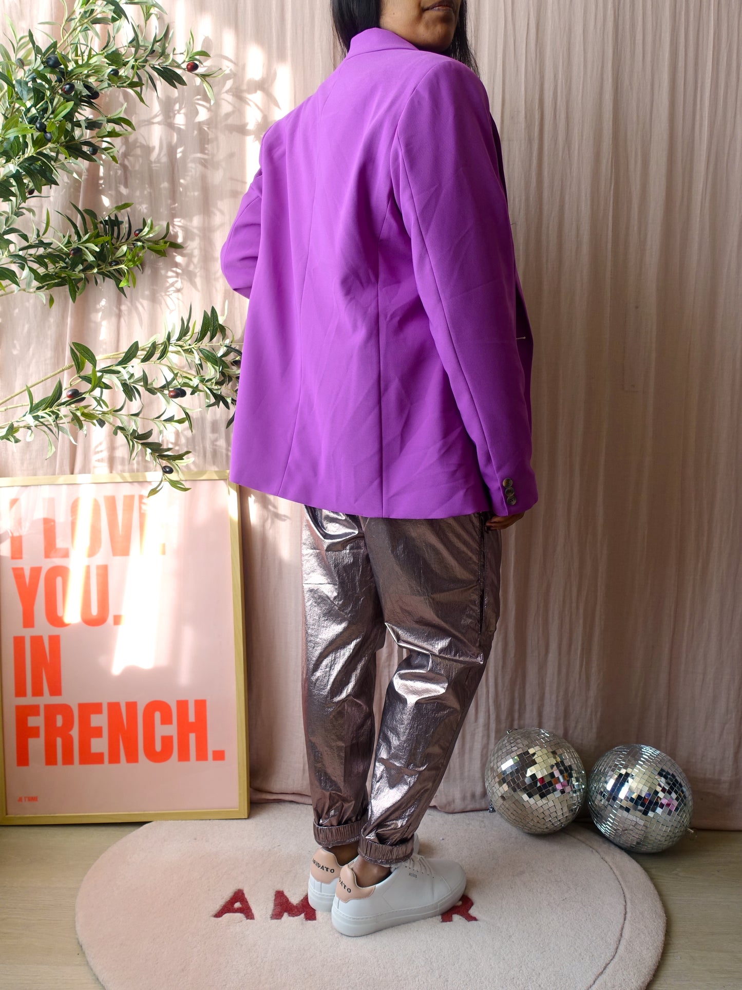 Co'couture trice metal tech pant bronze