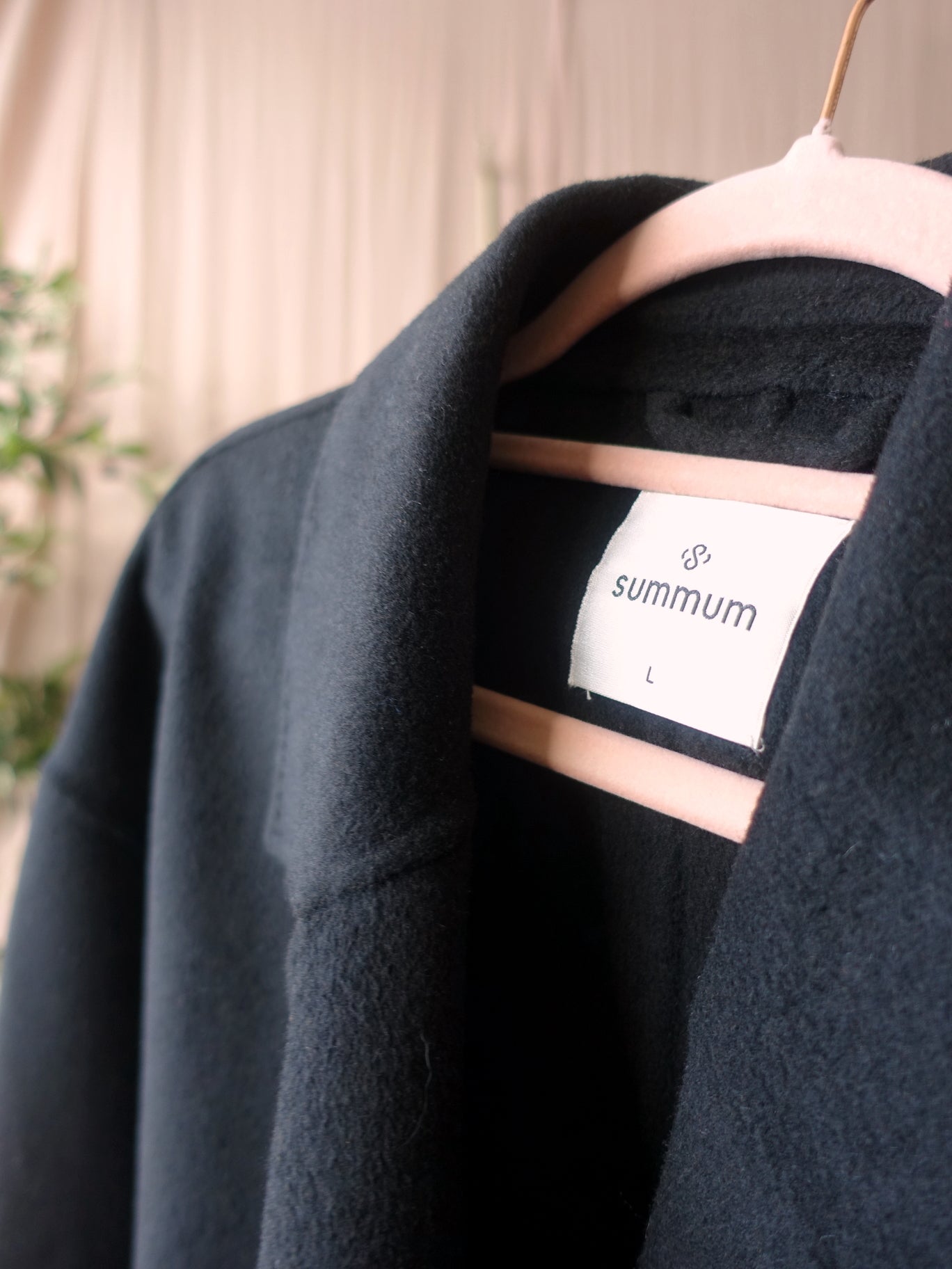 Summum woman classic short wool coat zwart