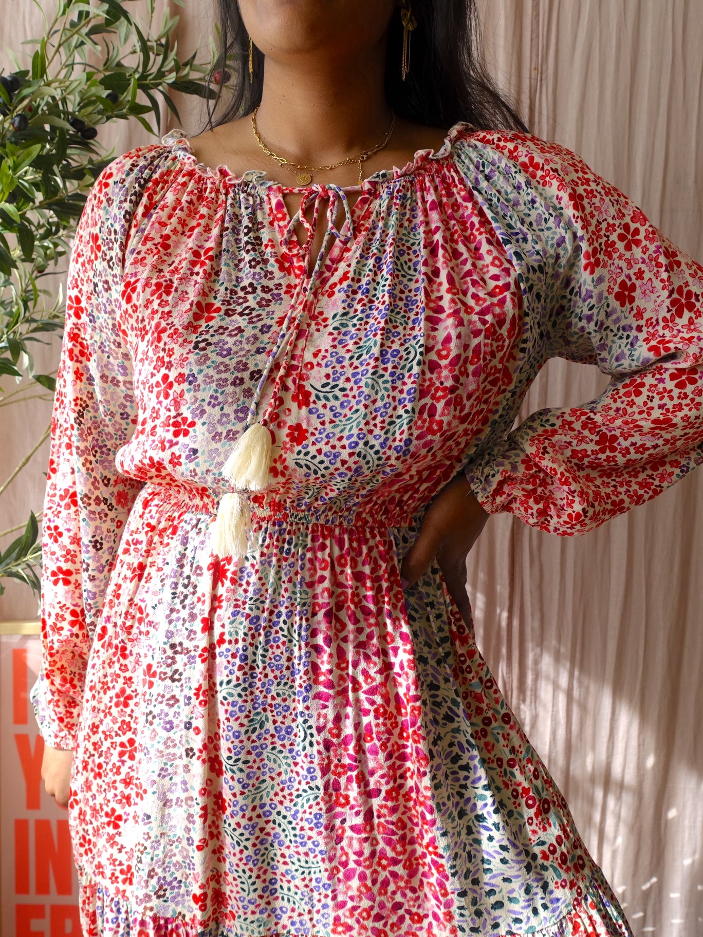 Suncoo viscose flower jurk