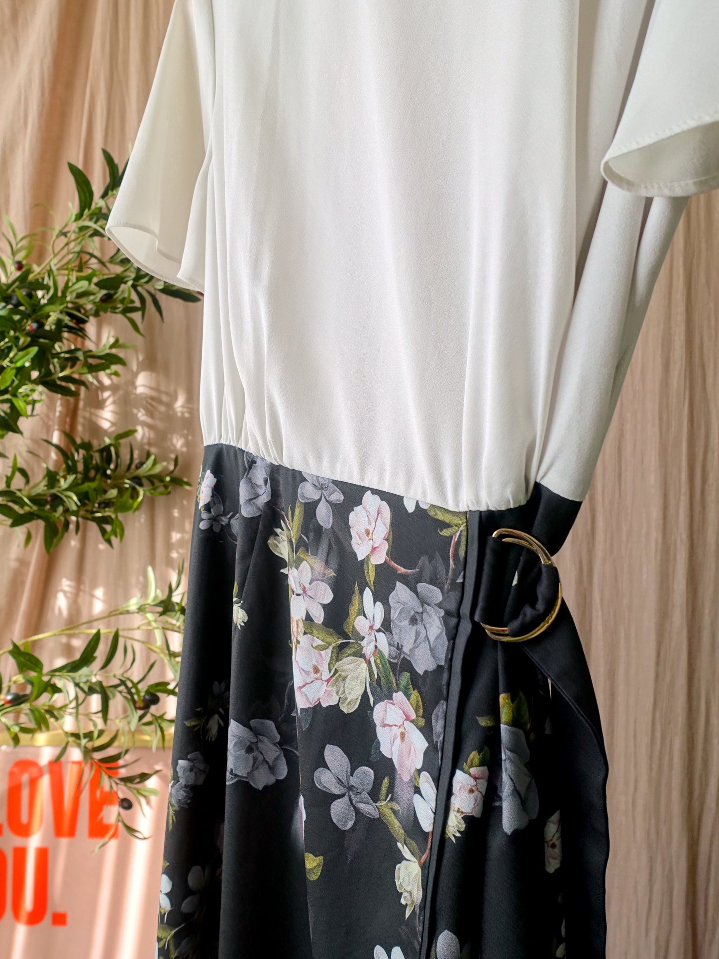 Ted Baker asymmetric floral dress