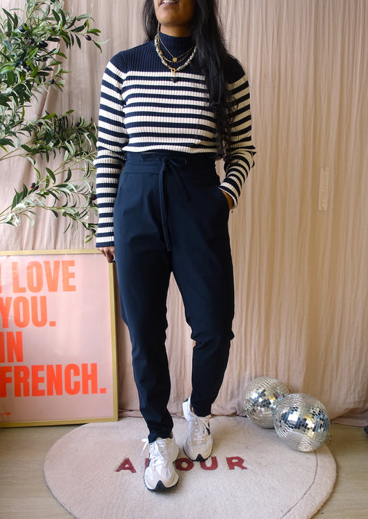 Studio Anneloes downstairs bonded pantalon midnight blue