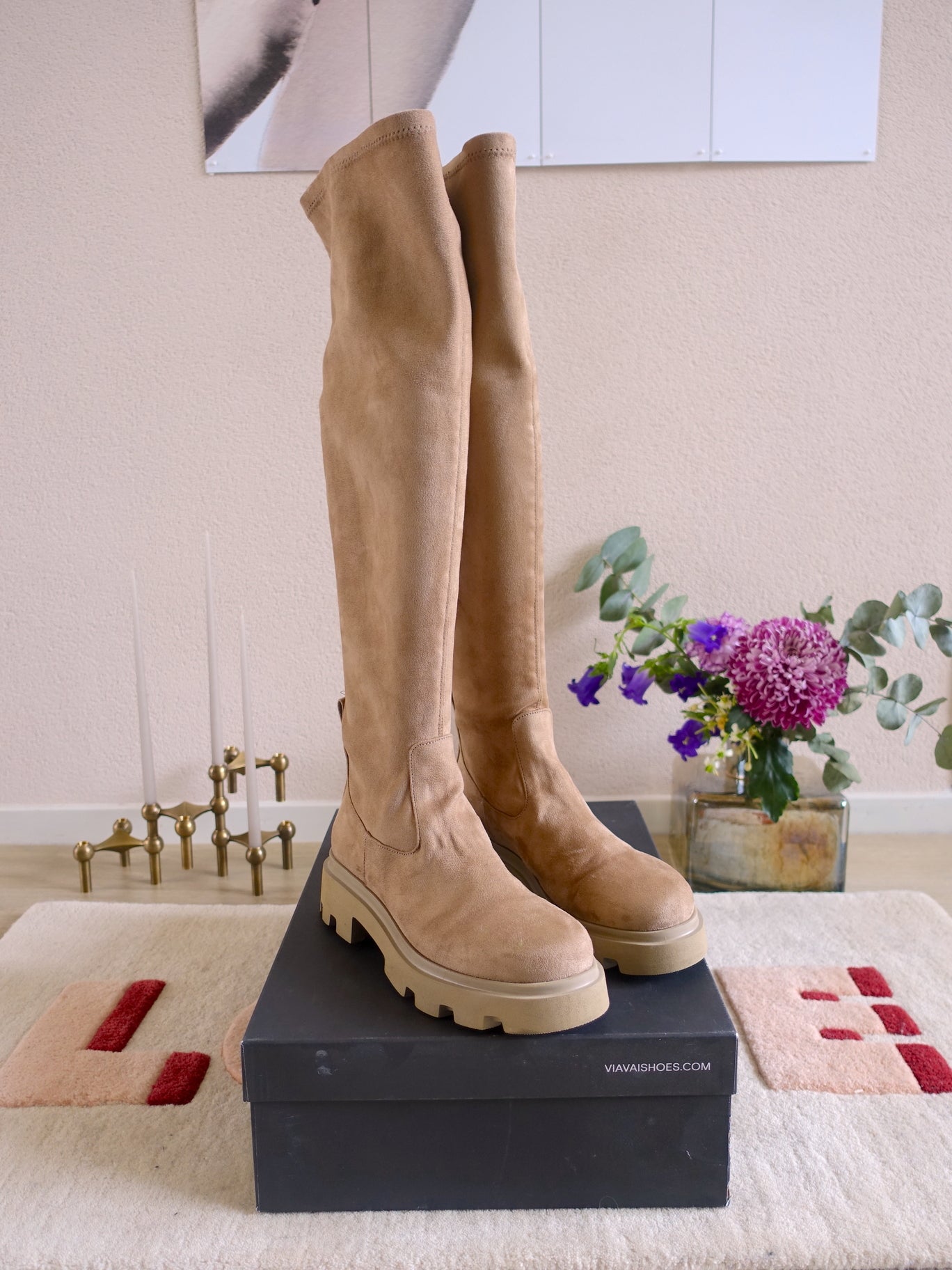 Via Vai overknee boots livia beige
