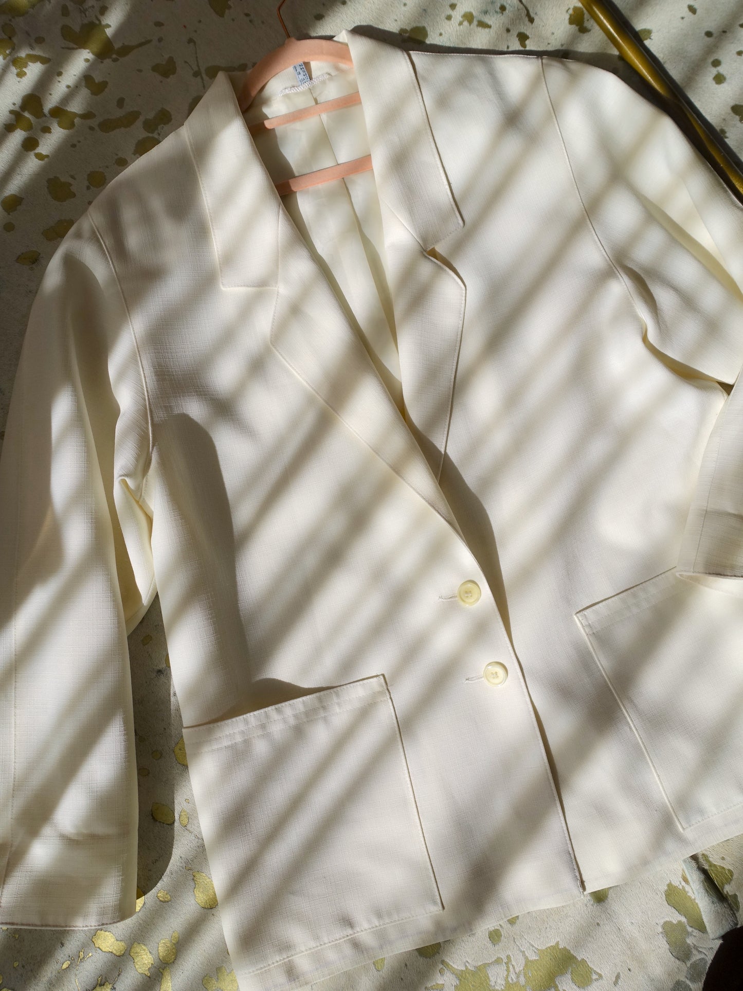 Vintage structured oversized blazer offwhite