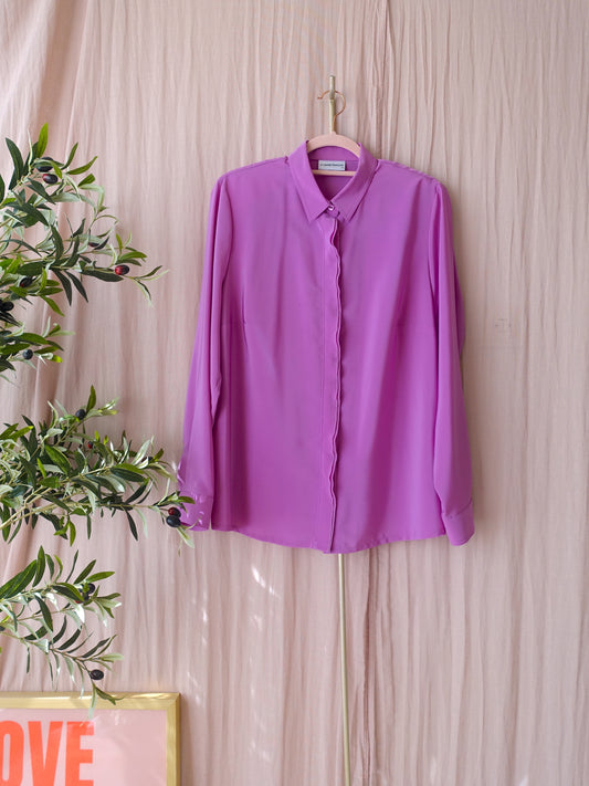 Sommermann shouder padded lilac lovers shirt