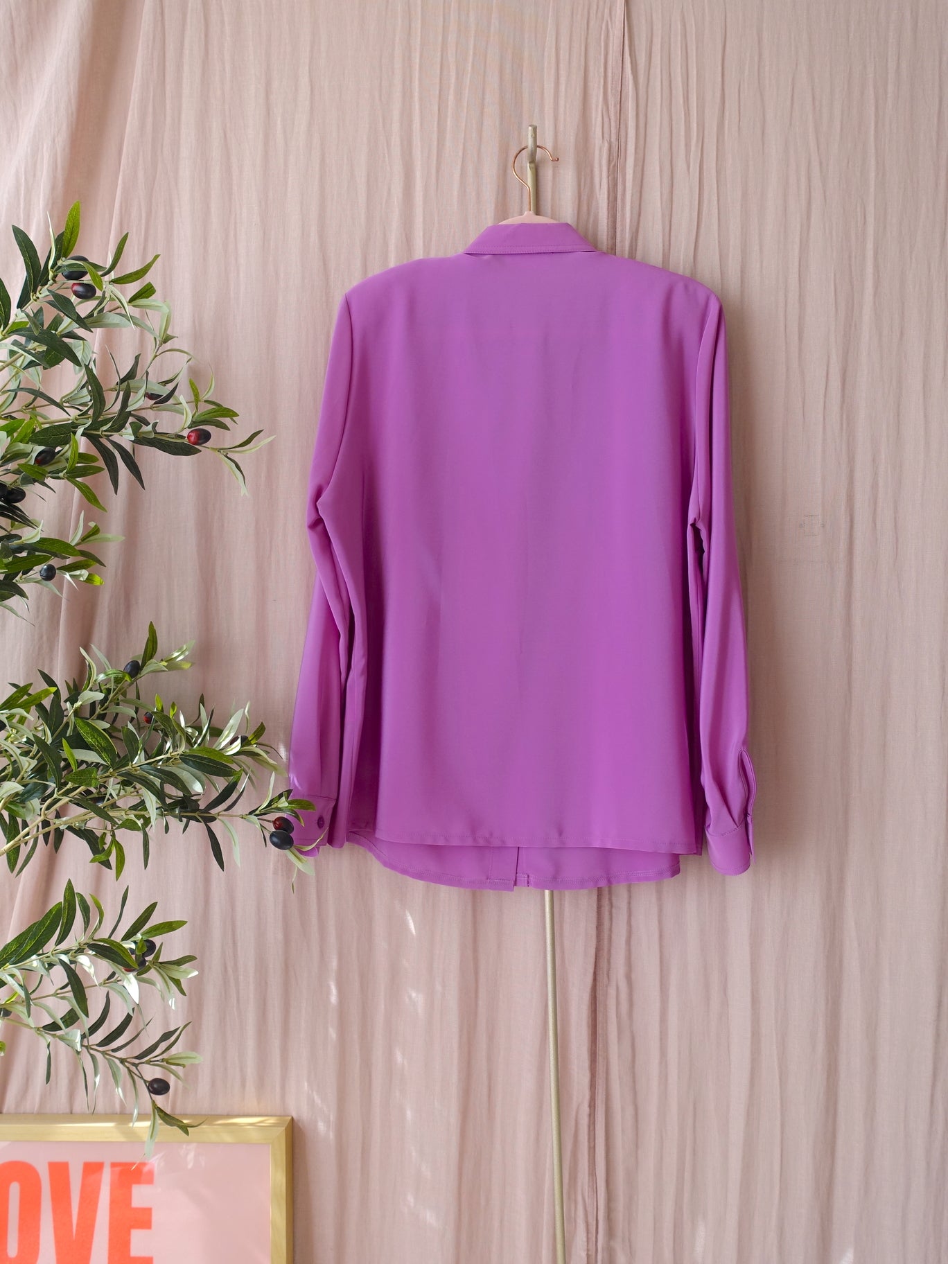Sommermann shouder padded lilac lovers shirt