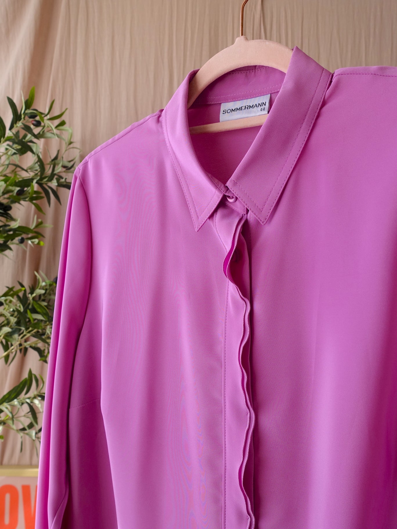 Sommermann shouder padded lilac lovers shirt