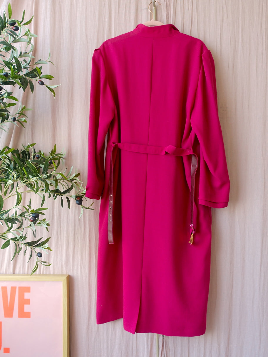 The Vintage Delmod Parsienne jurk french fuchsia