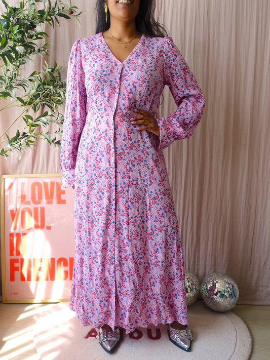 Y.A.S. maxi floral jurk icy pink