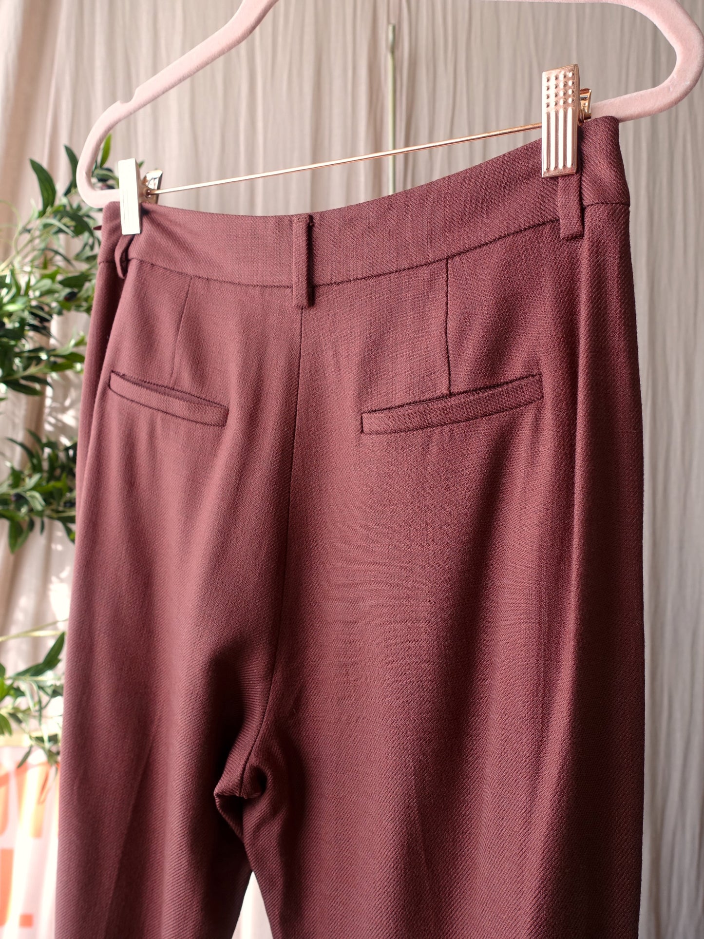 Ruby Tuesday high waist wide leg pants ruby wine