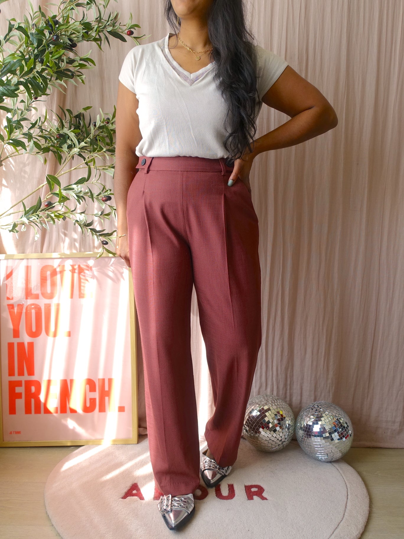 Fabiana Filippi designer fine knit tee light grey