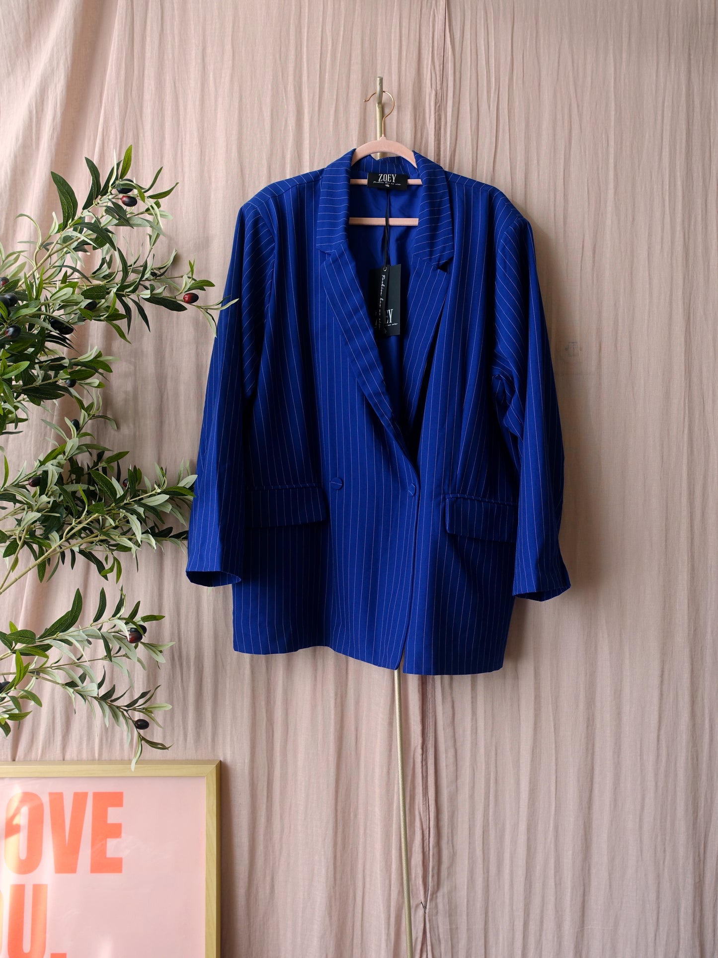 Zoey dulche pinstripe blazer classic blue