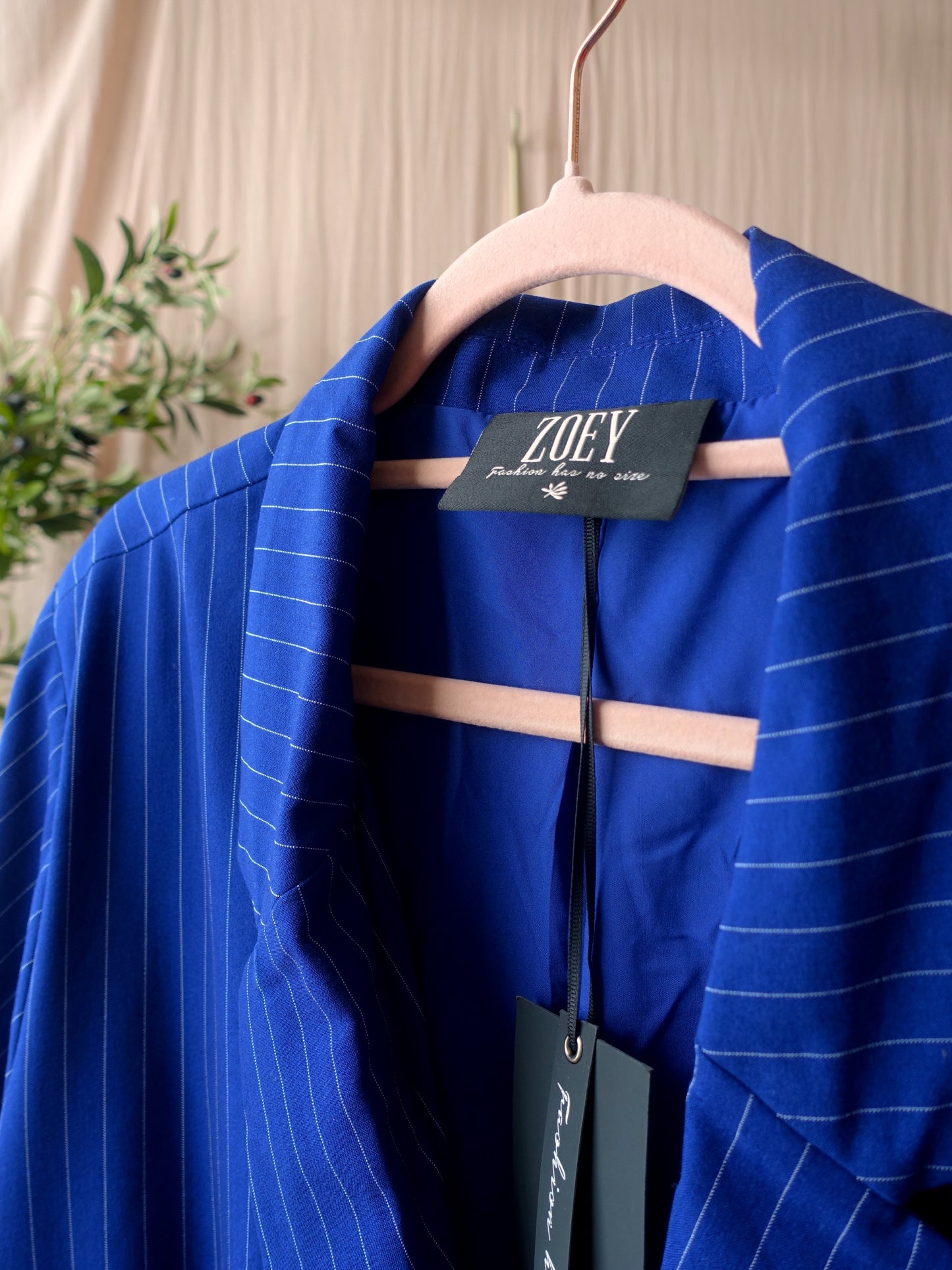Zoey dulche pinstripe blazer classic blue