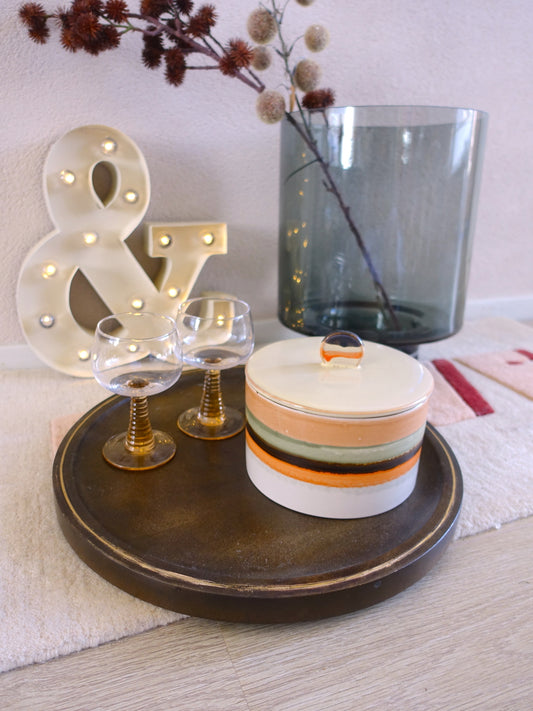 Zusss houten stylingbord 40 cm donkerbruin