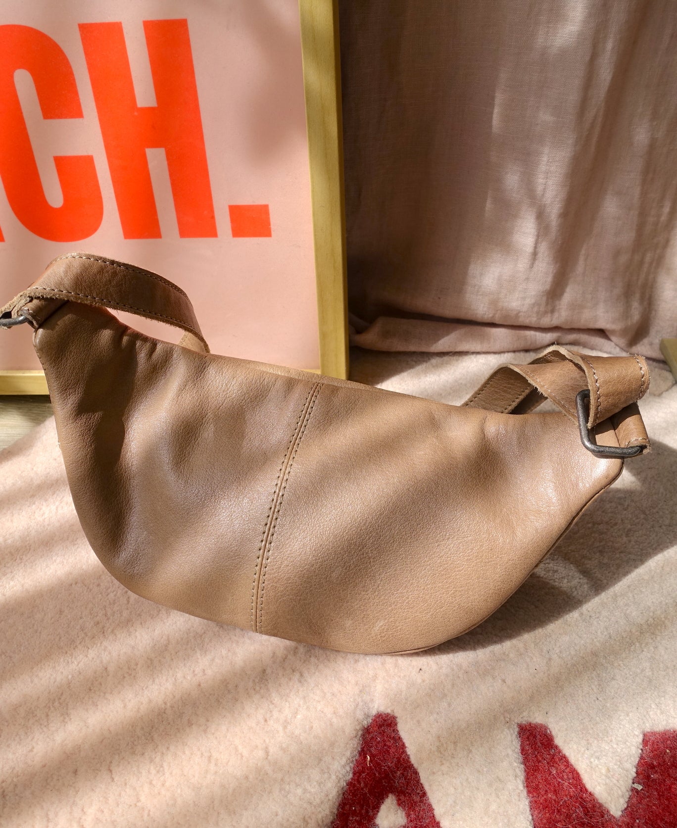 Bag2Bag leather hip bag warm beige