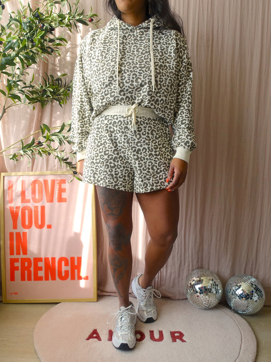 Deblon sports co-ord set Ava + Olivia latte (hoodie + short)