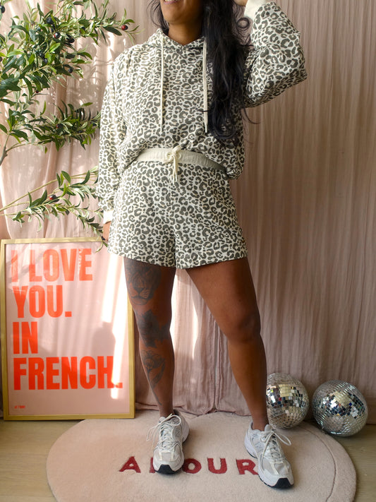 Deblon sports co-ord set Ava + Olivia latte (hoodie + short)