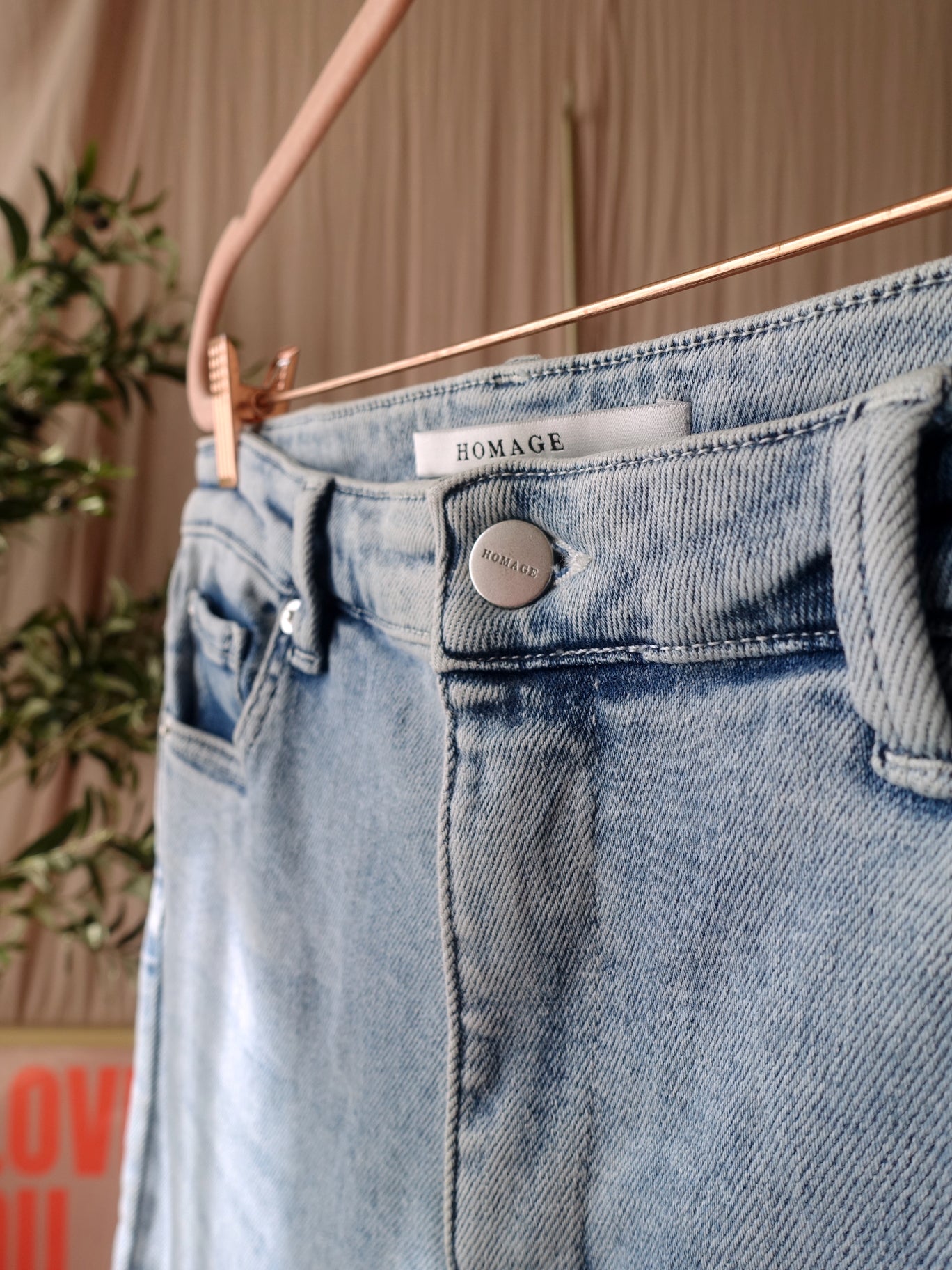 Homage to Denim high waist sarah stretchy straight jeans