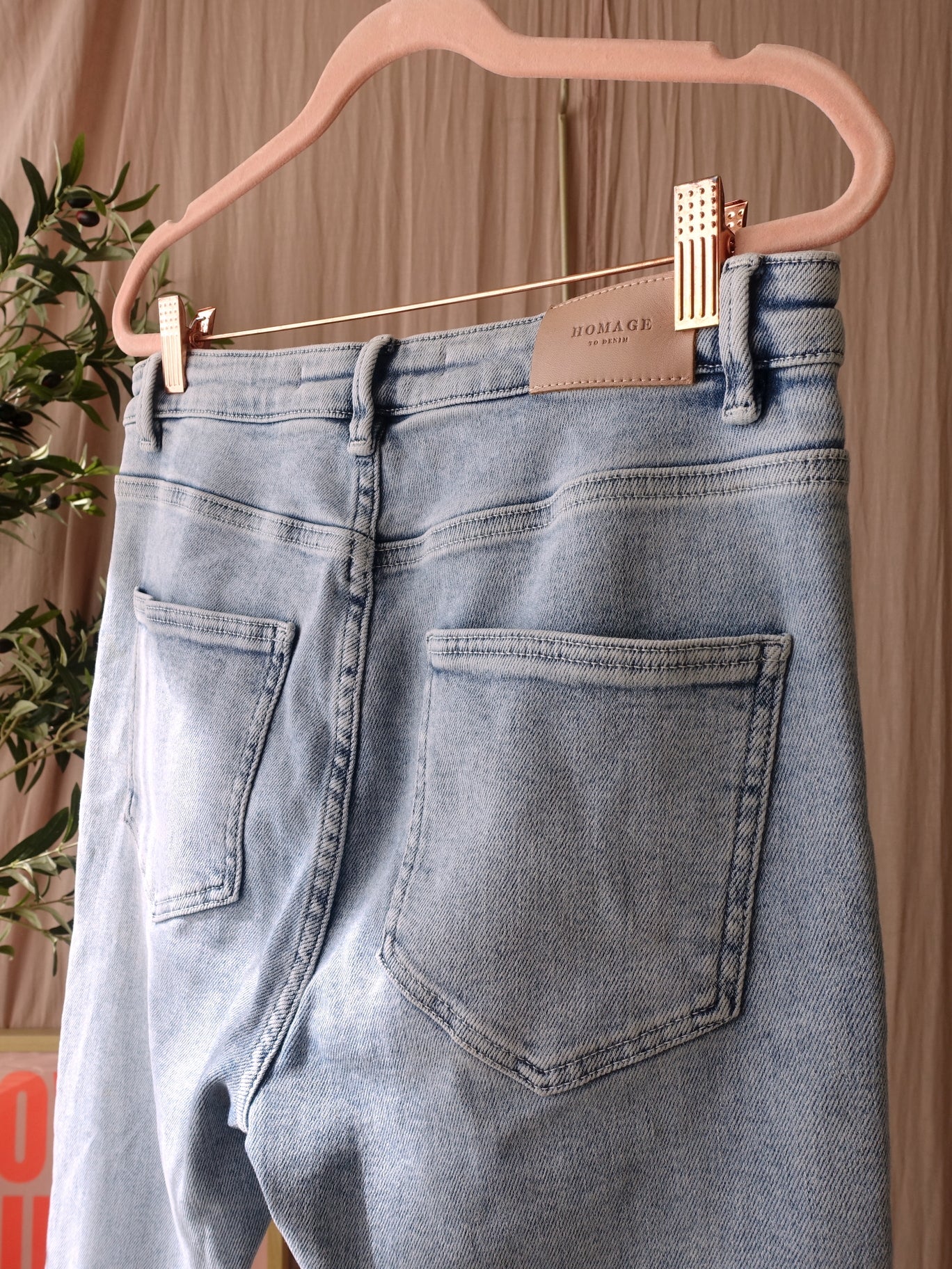 Homage to Denim high waist sarah stretchy straight jeans