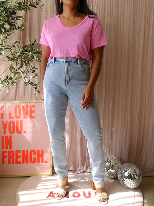 Homage to Denim high waist sarah stretchy straight jeans