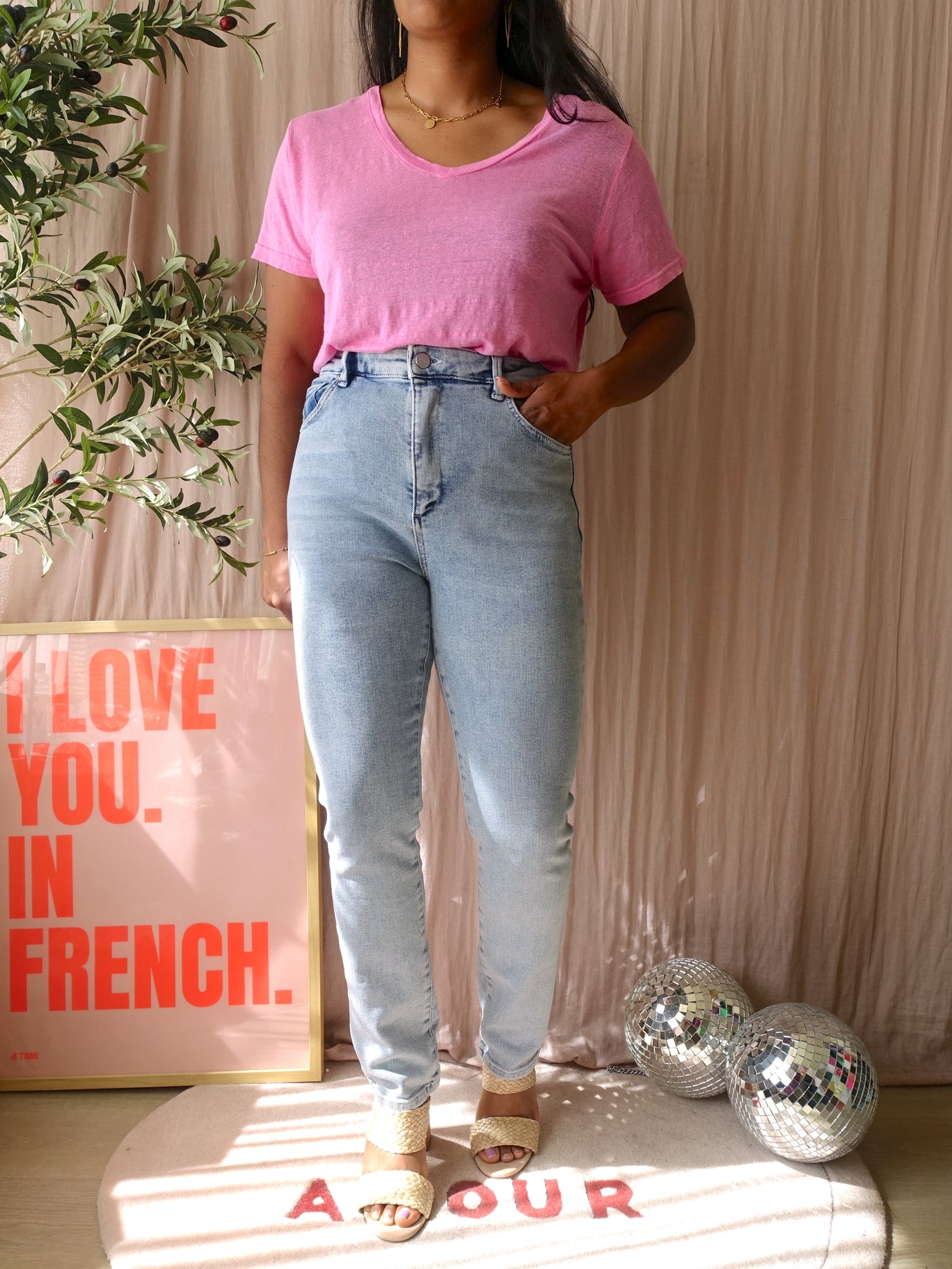 Homage to Denim high waist sarah stretchy straight jeans