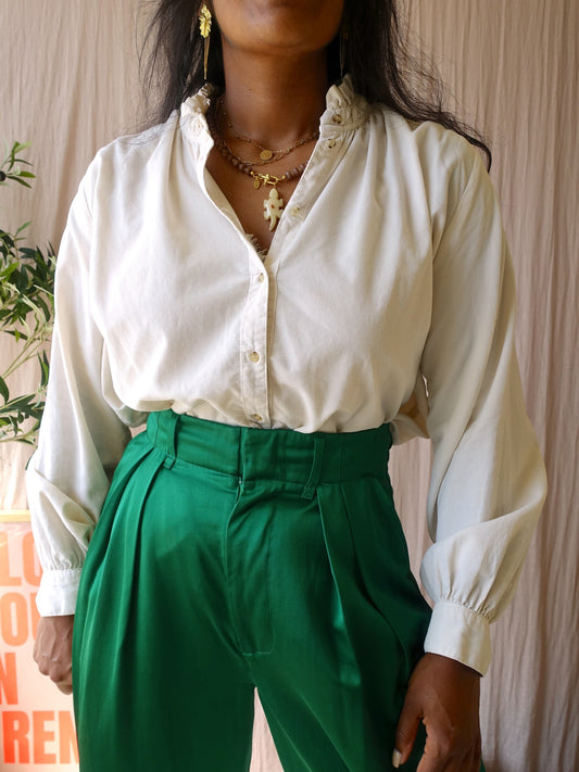 Sacrécoeur gianni rib blouse ecru