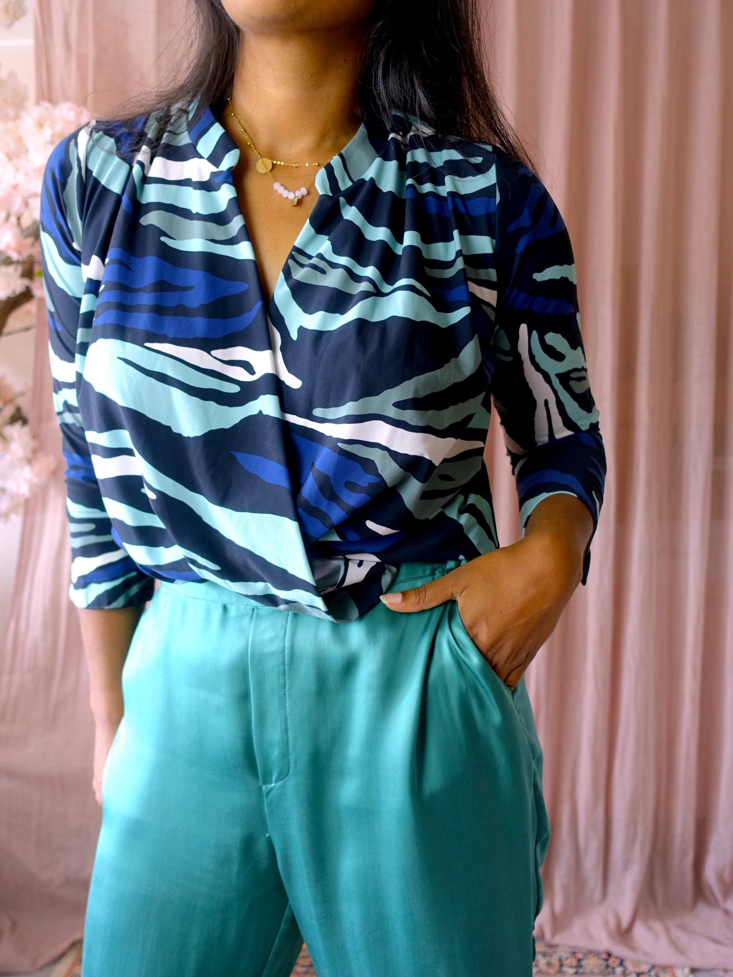Femmes du Sud cupro pantalon teal