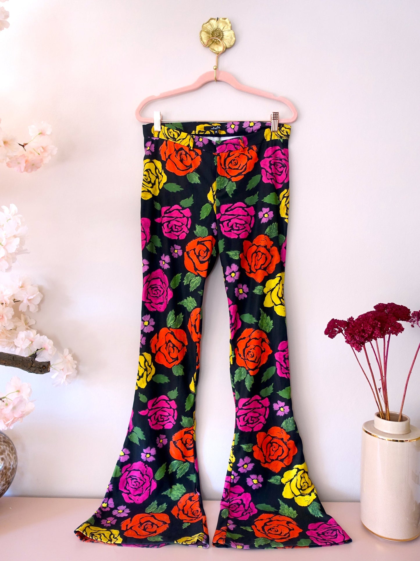 Stieglitz flared broek floral festival