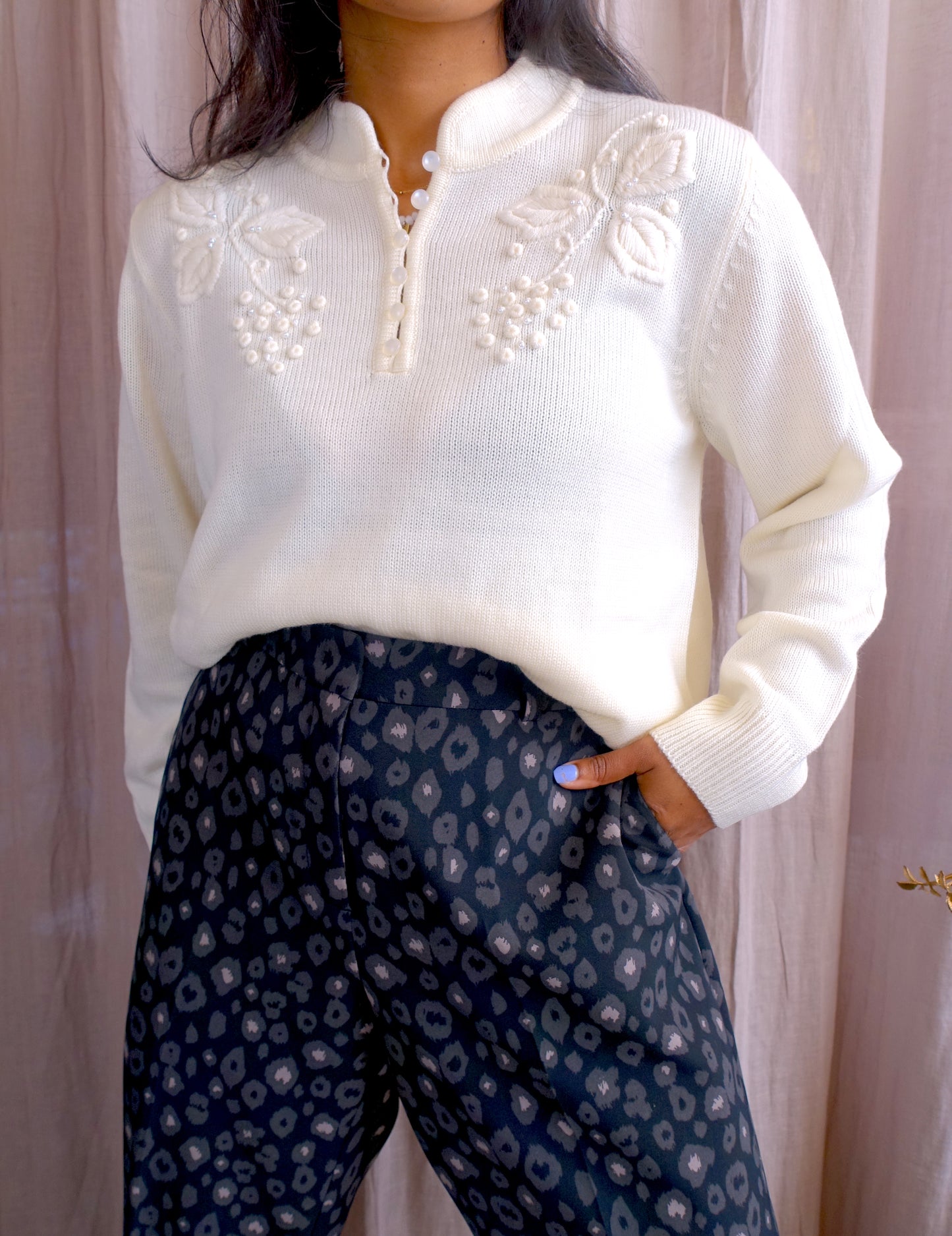 S Oliver cropped pantalon leopard antraciet