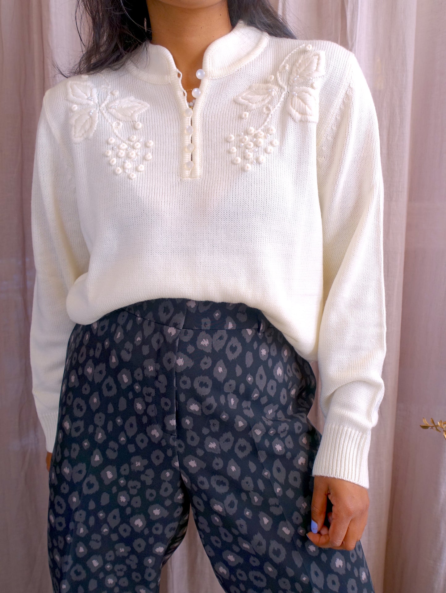 S Oliver cropped pantalon leopard antraciet