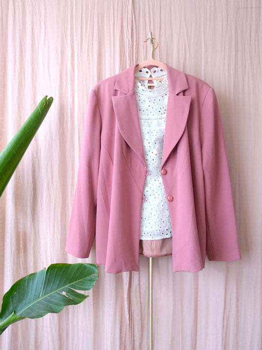 Vintage Parsienne blazer oudroze