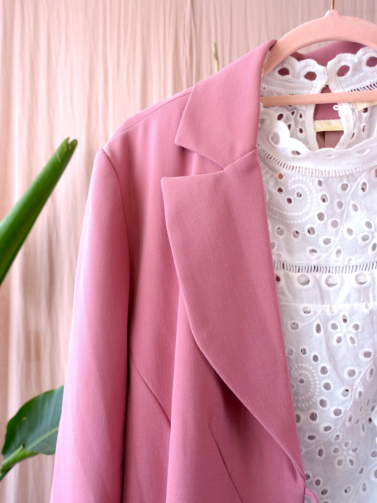 Vintage Parsienne blazer oudroze